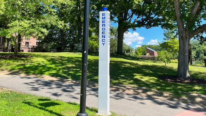 Campus Emergency phone pole