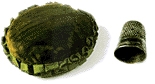 Mary Lyon archive: pin cushion and thimble