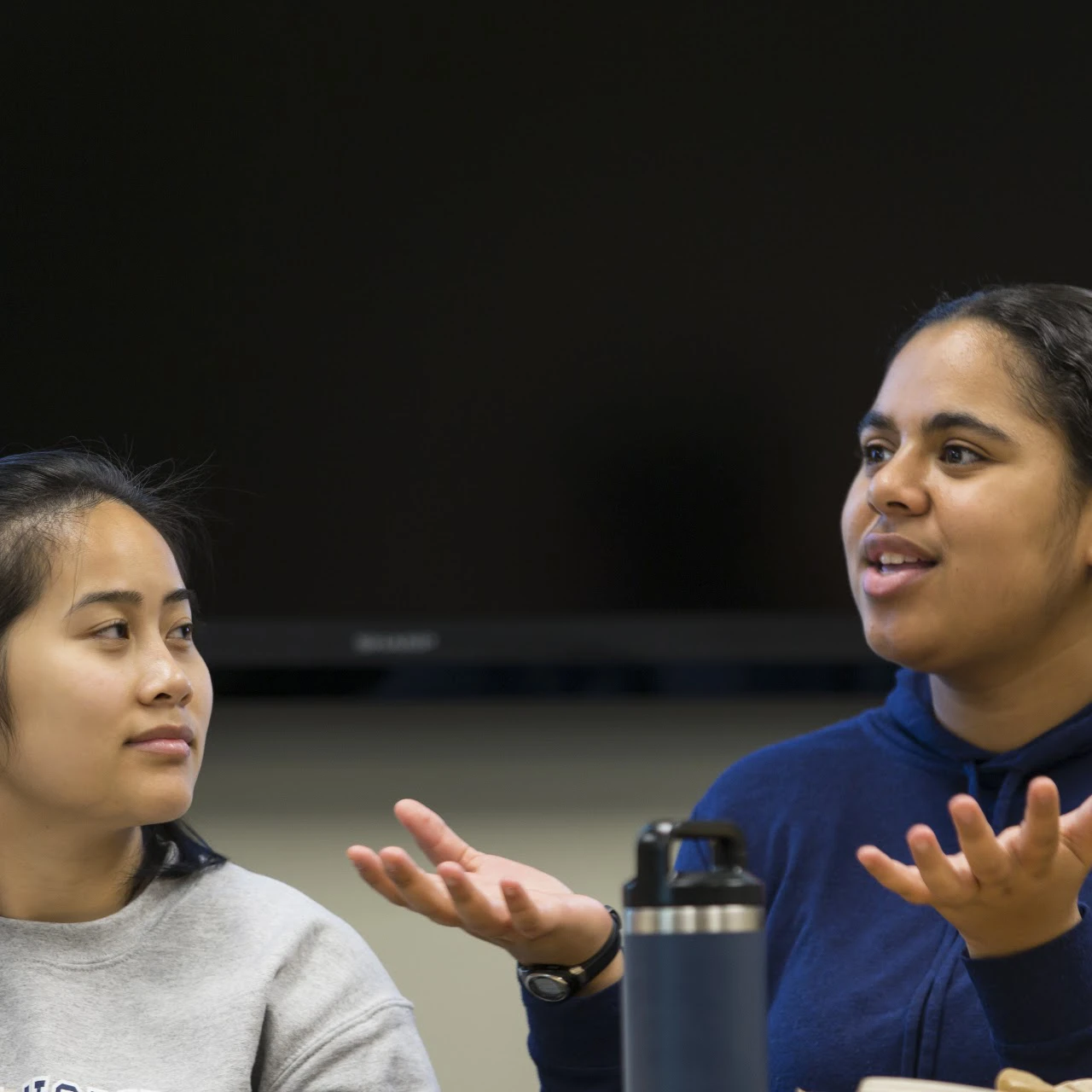 Students are talking